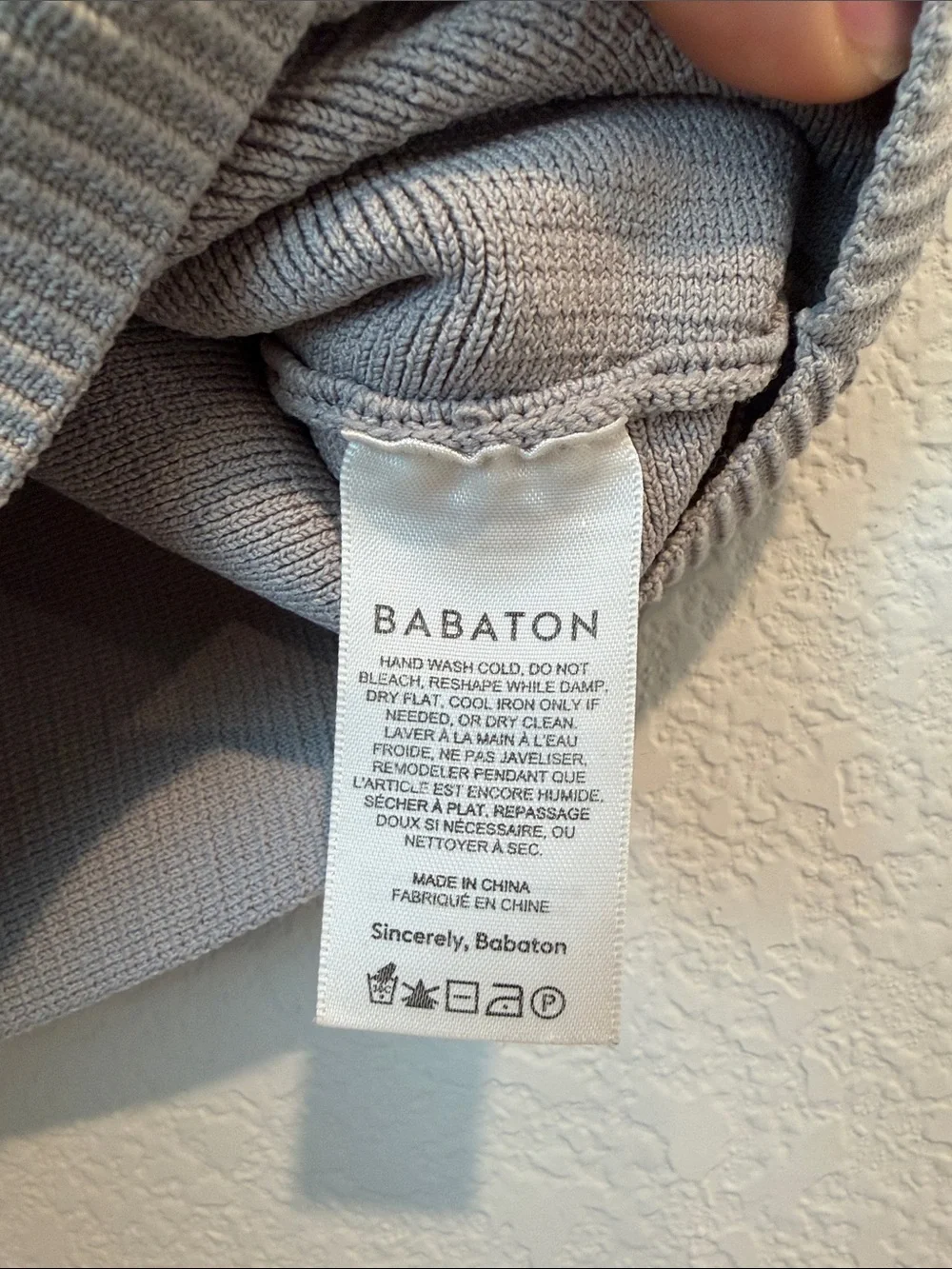 Babaton Ribbed Square Crop Top - Light Gray - Picture 8 of 10